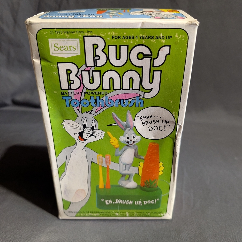 1973 Bugs Bunny Battery Powered Toothbrush  Tested Works Janex Warner Bros